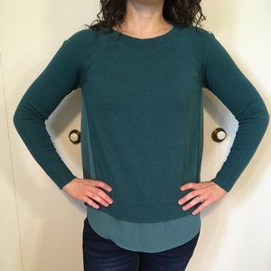 teal long sleeve LOFT sweater (XXS)